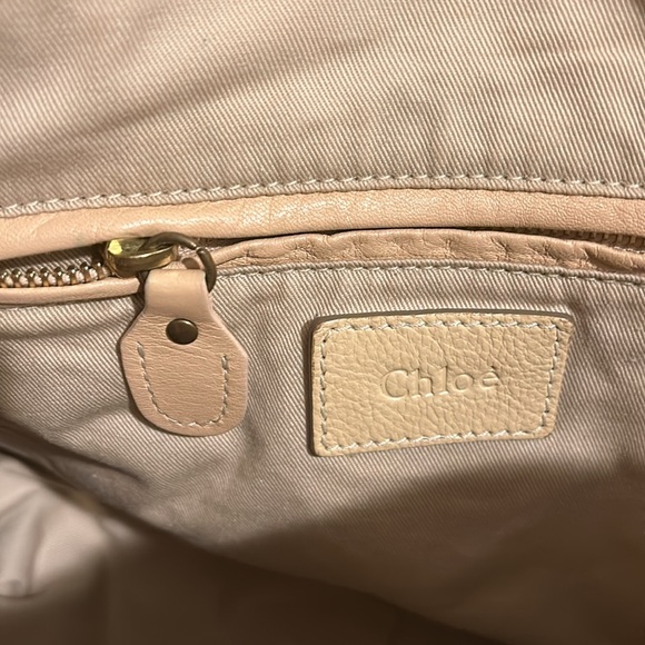 Chloe Paraty Pebbled Leather Medium Bag Nude - Picture 11 of 14